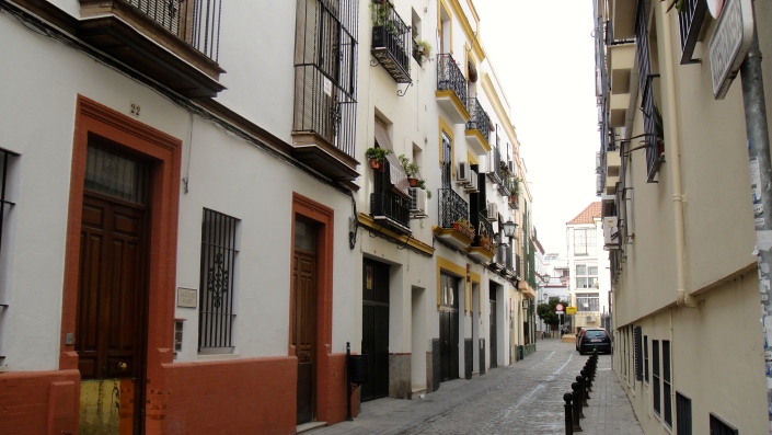 My street, in the Puerta Osario/Historic Center of Seville